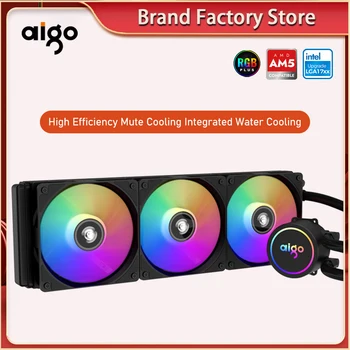 Aigo за Водно Охлаждане на КОМПЮТЪР Компютър Cpu Охладител ARGB Воден Охладител Радиатор с Вграден Охладител INTEL LGA 1151/2011/AM3 +/AM4 AMD