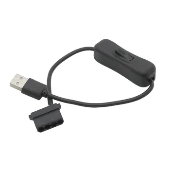 USB ДО Голям 4-номера за контакт переключателю Molex Линия на захранващия Кабел на Вентилатора на Корпуса Кабел-адаптер За 12v 4Pin Жена До 5, USB Мъжки USB Кабел-адаптер