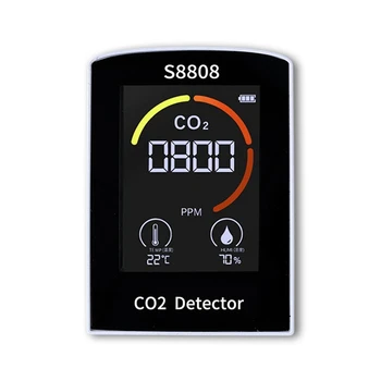 4-В-1 Цифров Измерител на CO2 Измерване на Влажност на Въглероден диоксид Температура TVOC Сензор за Тестер на CO2 мониторинг на Качеството на въздуха Детектор
