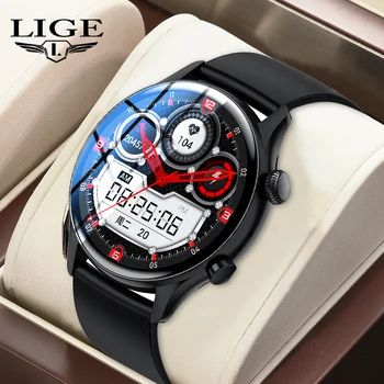 LIGE Smartwatch 2022 AMOLED NFC Часовници За Мъже Bluetooth Предизвикателство Умни Часовници на Сърдечния Ритъм Сън Спорт Фитнес Тракера HD Екран Часовници
