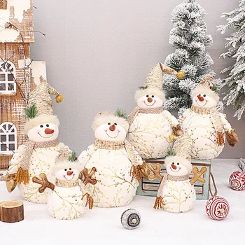 Коледна Украса за Дома Кукла Снежен човек Плюшени Играчки, Украса на Коледна Елха Домашни Фигурки 2023 Подаръци за Нова Година