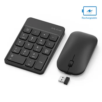 Комбинирана безжична цифрова клавиатура и мишка Jelly Comb с акумулаторна цифрова клавиатура и мишка 2,4 G - общ USB приемник