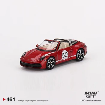 MINI GT 1: 64 Модел Автомобил Pors 911 Targa 4S Юбилейна 50-аз Колекция Сплави - Червен