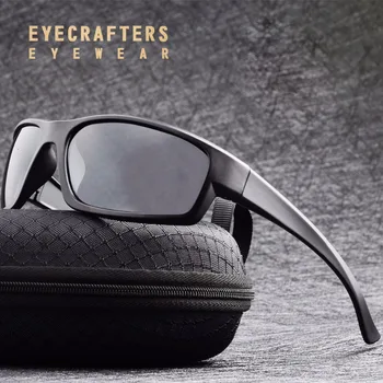 НОВА Марка на Нови Класически Черни Поляризирани Слънчеви Очила За Мъже Шофиране Слънчеви Очила за мъже Нюанси Очила С Предавателна Óculos