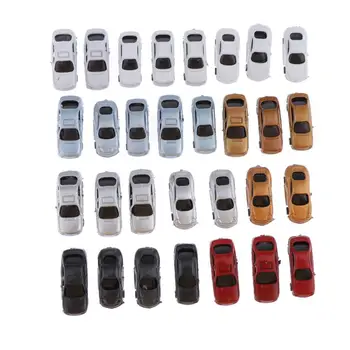 Мини-модел Боядисано кола в мащаб 1: 200 Паркинг пейзаж на Улицата макет - Опаковка от 30 броя