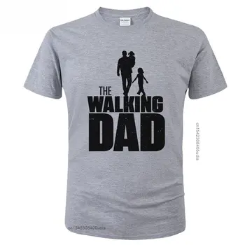 Нова Тениска Omnitee The Walking Dad, Мъжки Фланелки, Блузи, Ежедневни Тениски с графичен Модел на Деня на Бащата, Къс Ръкав, мъжки t-shirt, за баща, Тениска