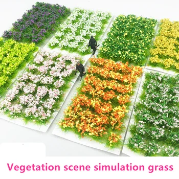 Скоростната 1:35 цвете Статични кичури трева растителност сцена модел за симулация на материала листенца трева DIY производство Wargaming Местността