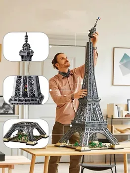 Creatoring Expert 10307 Айфеловата Кула В Париж Архитектура На Най-Високата Модел Строителен Набор От Блокове, Тухли, Играчки За Възрастни, Деца 75313