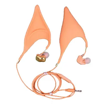 Слушалки под формата на Хубава Елф с шумопотискане, дизайн в ушите, Универсални слушалки с кабел-втулки, ушна чаша, вграден микрофон, USB