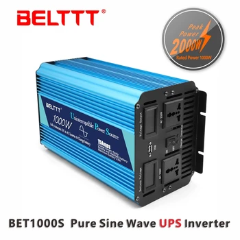 Безплатна Доставка BELTTT 1000 W 12 В 220 В Чиста Синусоидална Инвертор с Европейската Вилица Вградено Зарядно Устройство