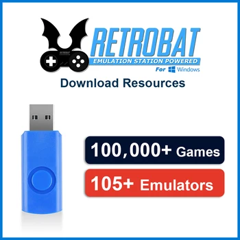 RetroBat Ретро Видеоигри Ресурси 100000+ Класически Игри Емулатор За PS3/PS2/PS1/Arcade/N64/Atari Поддръжка на Windows 8.1 /10/11