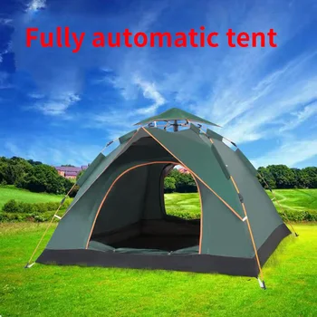напълно автоматична палатка за 3-4 човека, водоустойчив и устойчив на uv радиация, за плаж, къмпинг, бивакуване