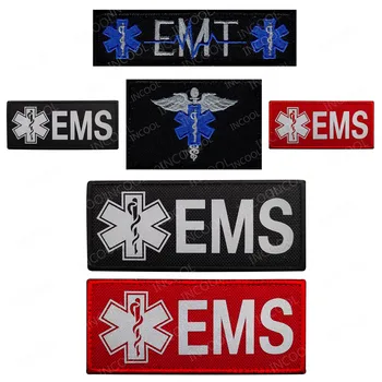 EMT EMS IR Отразяваща Фелдшер на Първа Помощ Звезда на Живот Бродерия Ленти Ленти Военна Тактическа Бойна Емблемата на Икони