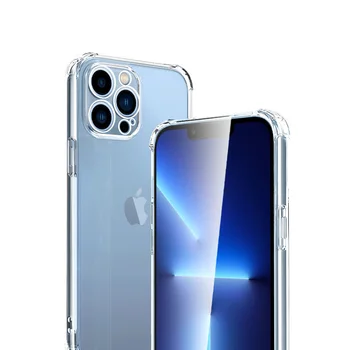 Прозрачен Калъф BinBoom за iPhone 14 13 12 11 Pro Max 7 8 Plus X XR XS Max SE2 2020 устойчив на удари Силиконов Калъф за възглавници
