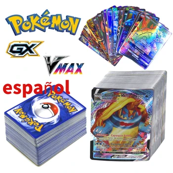 Pokemon испански Испански Сбирка Карта Vmax GX Битката Играта Боен Ред Огнедишащ Дракон Холограма Търговия на Детски Играчки